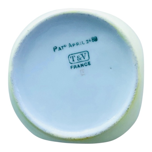 Antique Limoges T&V France Hand Painted Gold Gilt Bowl Pink Green 3.5” - Picture 2 of 5